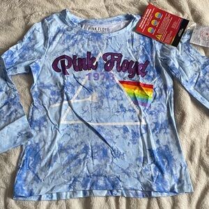 🆕 Pink Floyd - Kids Light Blue Tie-Dye Long Sleeve Tee - Rock N Roll 🎸